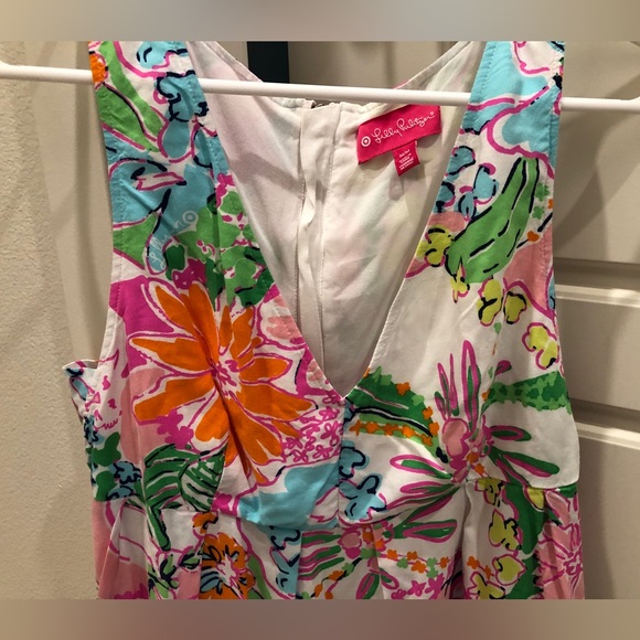 Lilly Pulitzer Floral V-Neck Tank, Size M - Picture 2 of 4